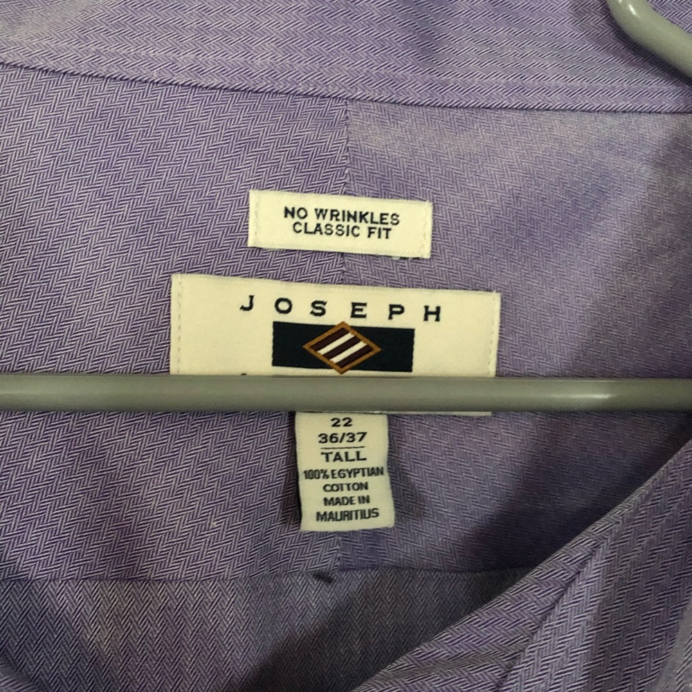 Men’s 36/37 tall dress shirt purple neck 22